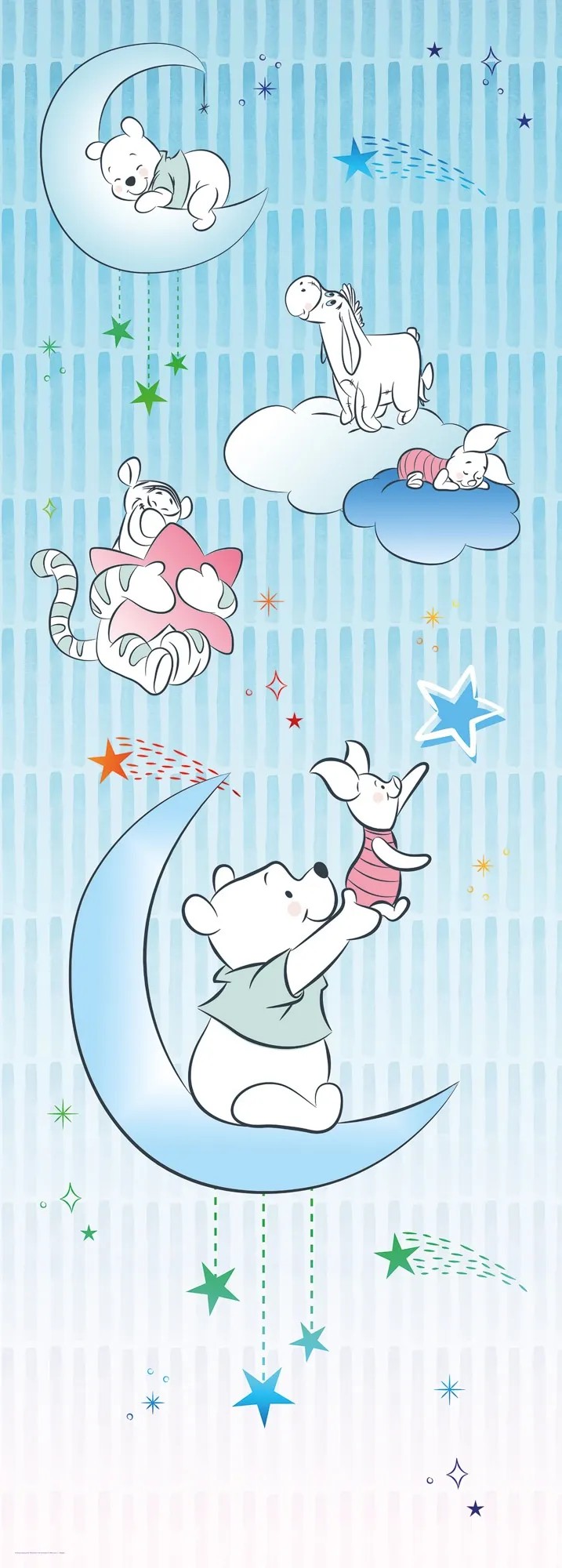 Komar vlies fotótapéta Winnie Pooh Piglet and Stars 100 cm x 280 cm Komar vlies fotótapéta Winnie Pooh Piglet and Stars 100 cm x 280 cm