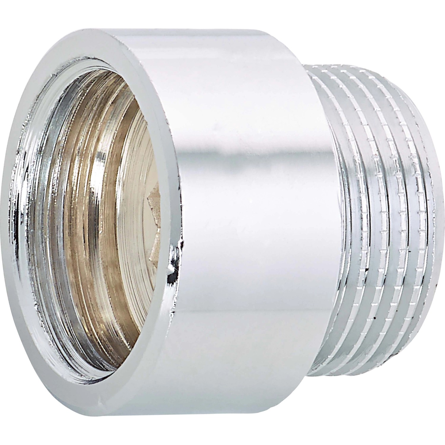 OBI csaphosszabbító 24,1 mm (Rp 3/4) x 26,4 mm (R 3/4) krómozott sárgaréz 15 mm OBI csaphosszabbító 24,1 mm (Rp 3/4) x 26,4 mm (R 3/4) krómozott sárgaréz 15 mm