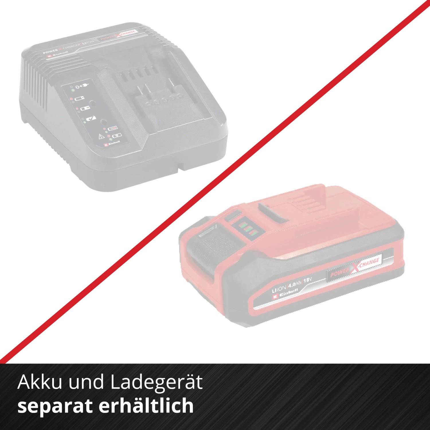 Az Einhell Power X-Change akkumulátor és töltő külön vásárolható meg. Az Einhell Power X-Change akkumulátor és töltő külön vásárolható meg.