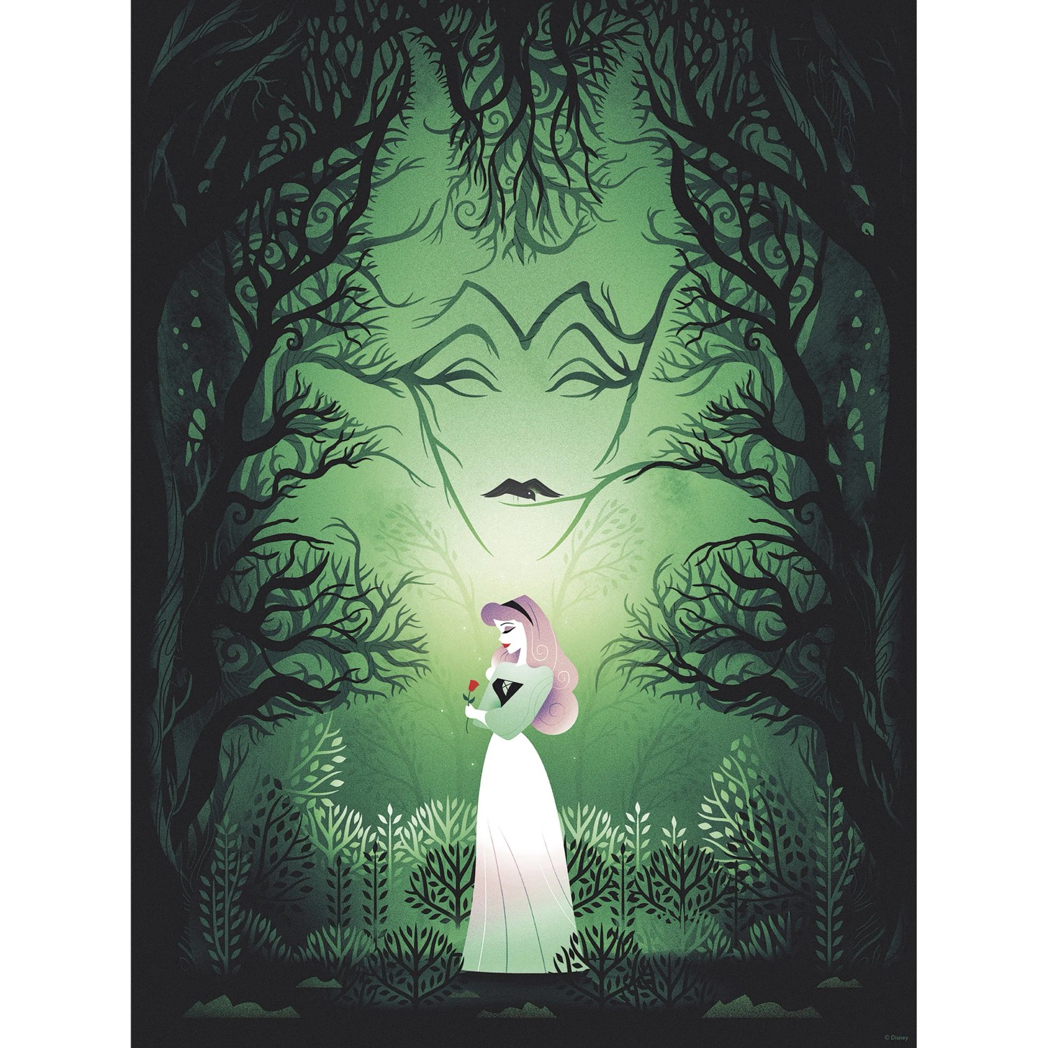 Komar Disney Sleeping Beauty Aurora Maleficent falikép 30 cm x 40 cm zöld Komar Disney Sleeping Beauty Aurora Maleficent falikép 30 cm x 40 cm zöld