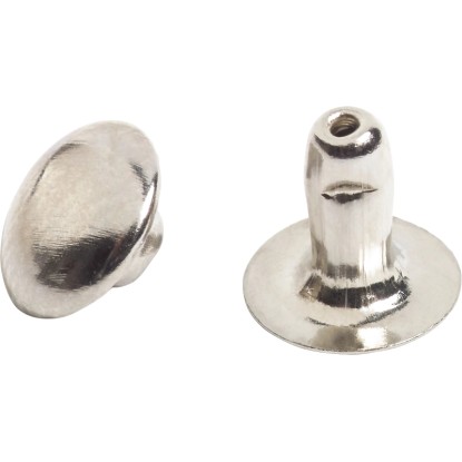 Nikkelezett LUX üreges szegecsek, 4x10 mm, 15 darab, textíliák megerősítéséhez. Nikkelezett LUX üreges szegecsek, 4x10 mm, 15 darab, textíliák megerősítéséhez.