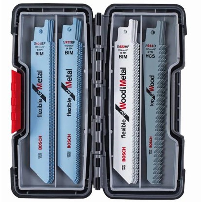 Bosch szablyafűrészlap-készlet 20 részes fához és fémekhez Bosch szablyafűrészlap-készlet 20 részes fához és fémekhez