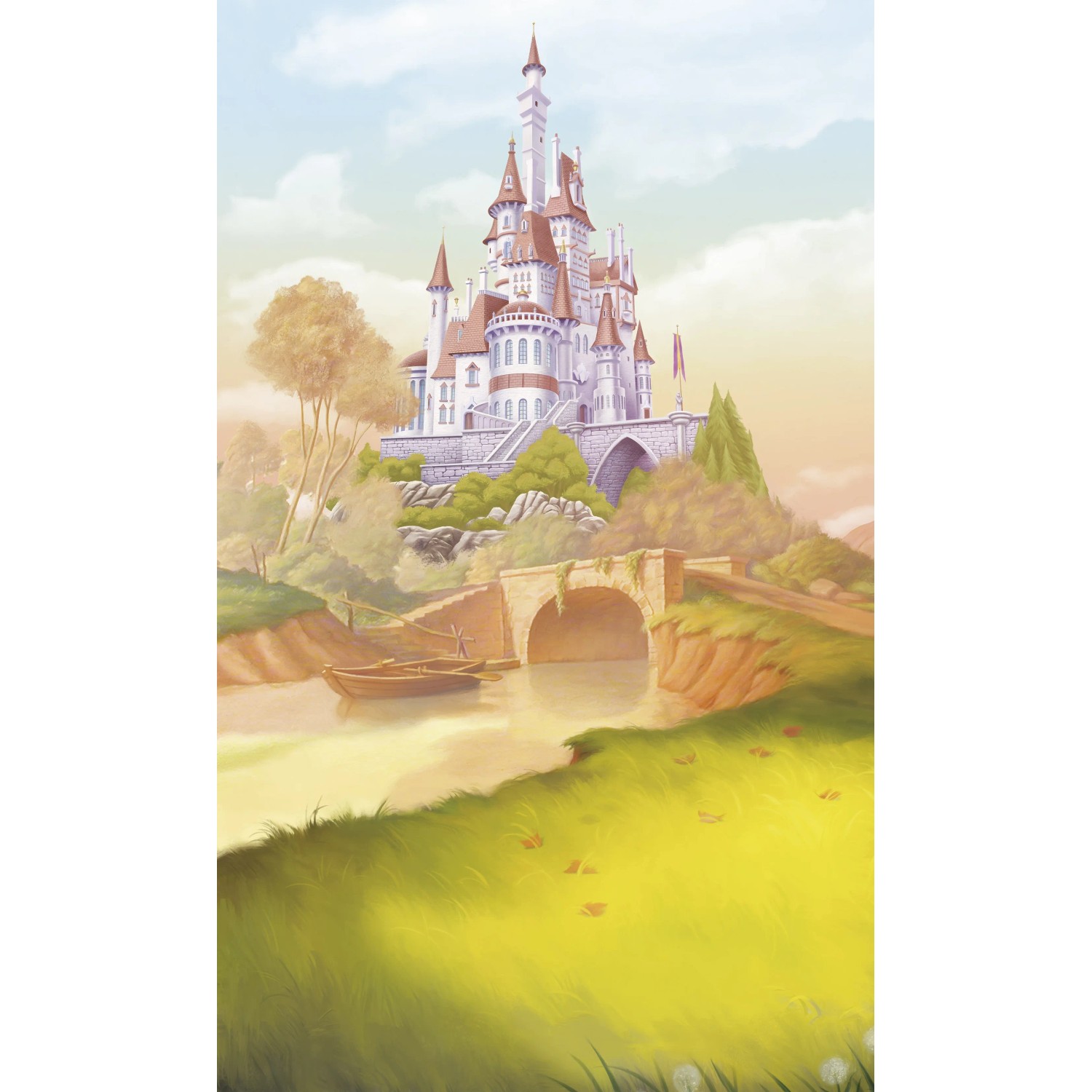 Komar nemszőtt fotótapéta Disney Princess Belle Castle River színes Komar nemszőtt fotótapéta Disney Princess Belle Castle River színes