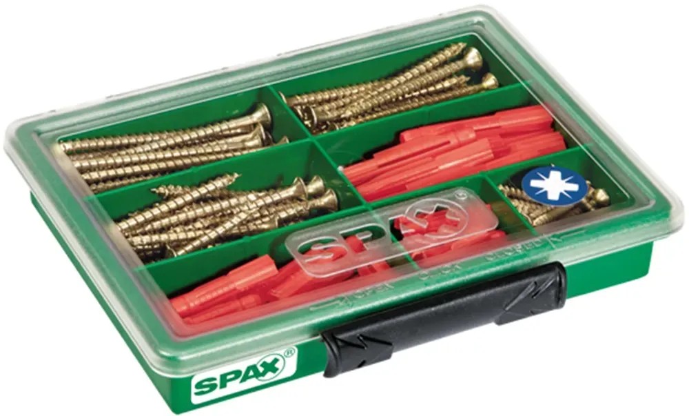 Spax Z szortírozott kereszthornyos csavar sárga tiplivel Spax Z szortírozott kereszthornyos csavar sárga tiplivel