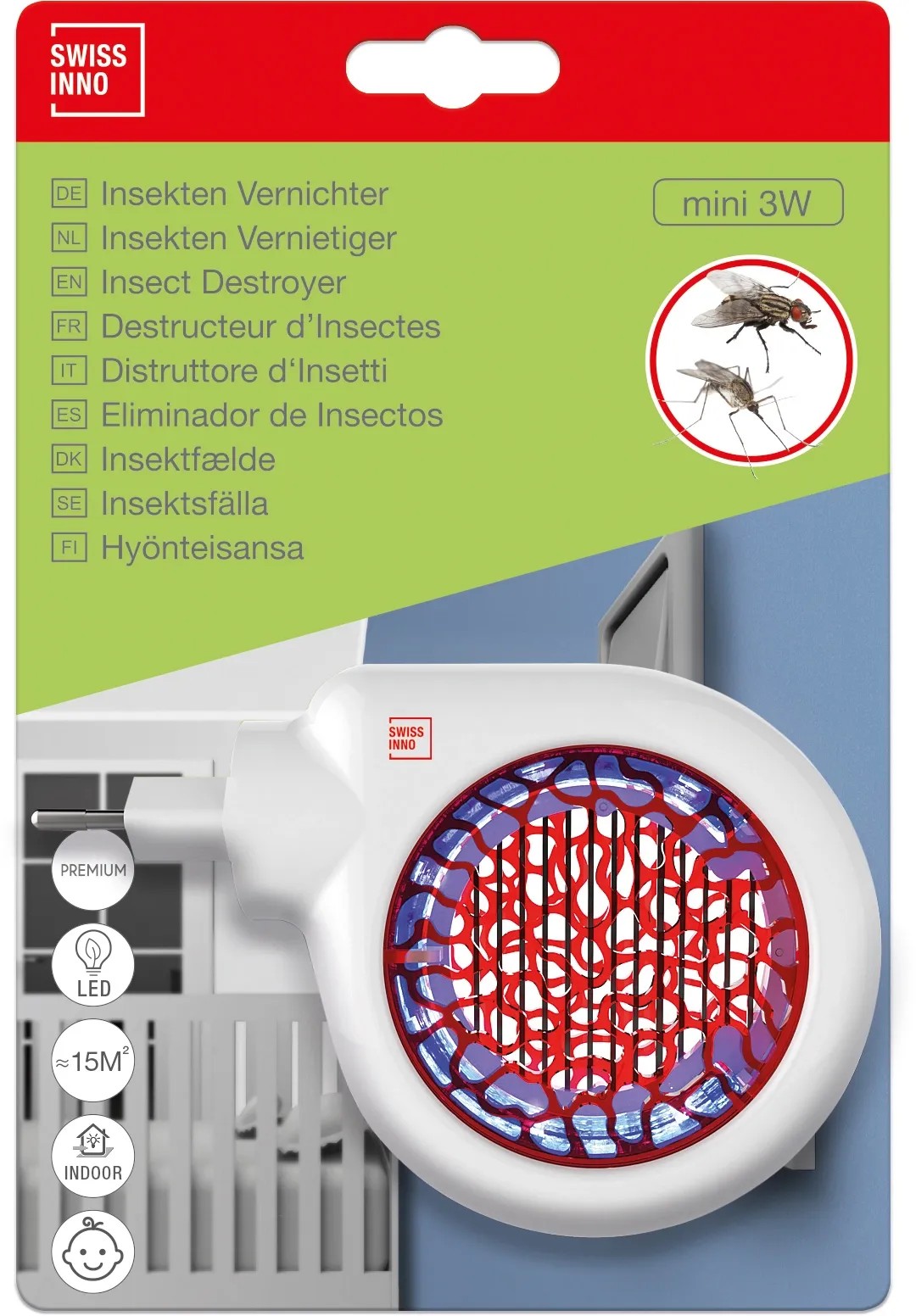 Premium mini elektromos LED-es rovarirtó lámpa 3 W Premium mini elektromos LED-es rovarirtó lámpa 3 W