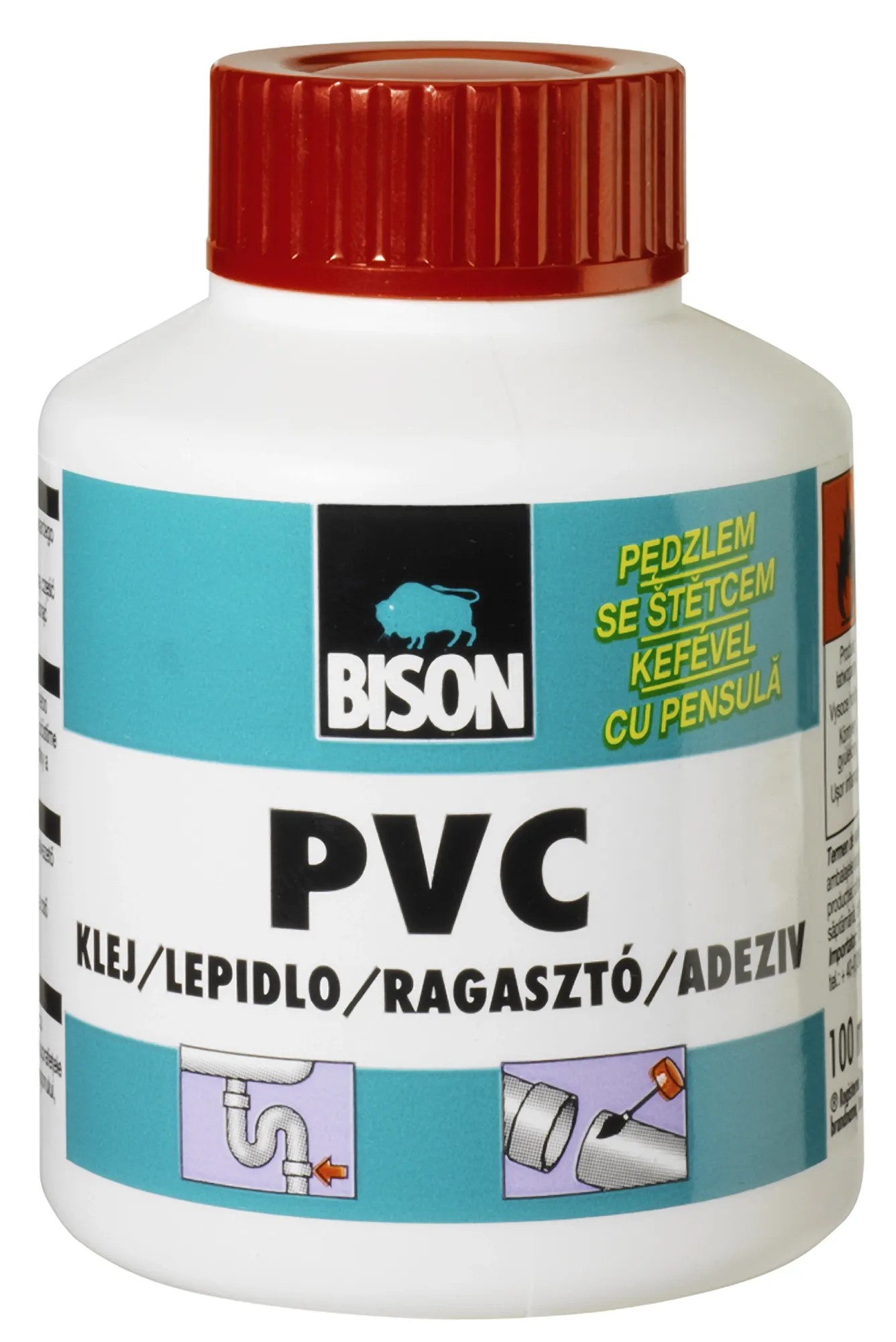 BISON ragasztó kemény PVC-hez vízálló ecsetes 100 ml BISON ragasztó kemény PVC-hez vízálló ecsetes 100 ml
