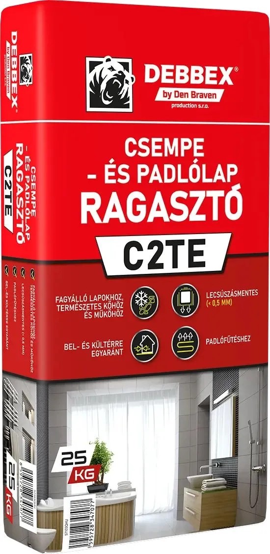 Csempe és padlólap ragasztó C2TE Csempe és padlólap ragasztó C2TE
