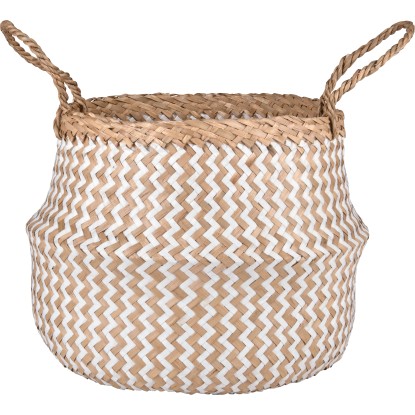 Minimalist Zen tárolókosár 30 cm x 25 cm átmérő természetes színű-fehér Minimalist Zen tárolókosár 30 cm x 25 cm átmérő természetes színű-fehér