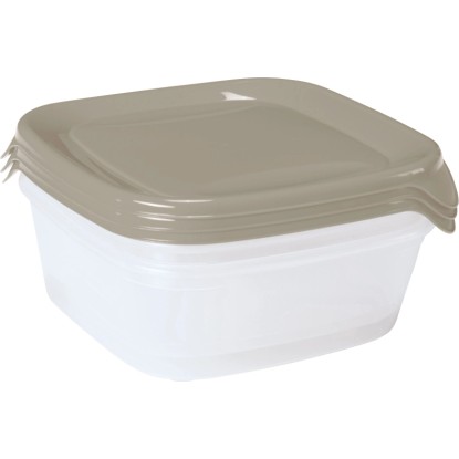 Curver "Fresh&Go" szögletes ételtartó szett 3x0,8 l - átlátszó/ zöld Curver "Fresh&Go" szögletes ételtartó szett 3x0,8 l - átlátszó/ zöld