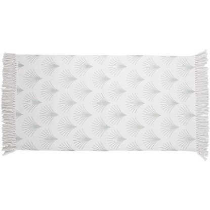 OBI pamut szőnyeg mintás fehér-menta 60 cm x 120 cm OBI pamut szőnyeg mintás fehér-menta 60 cm x 120 cm