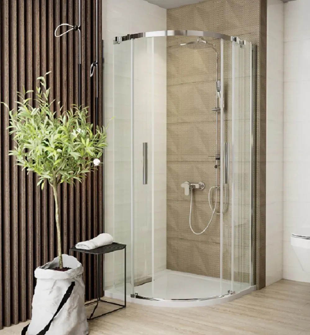 Wasserburg TITAN íves zuhanykabin 8 mm 90 cm x 90 cm x 195 cm Wasserburg TITAN íves zuhanykabin 8 mm 90 cm x 90 cm x 195 cm