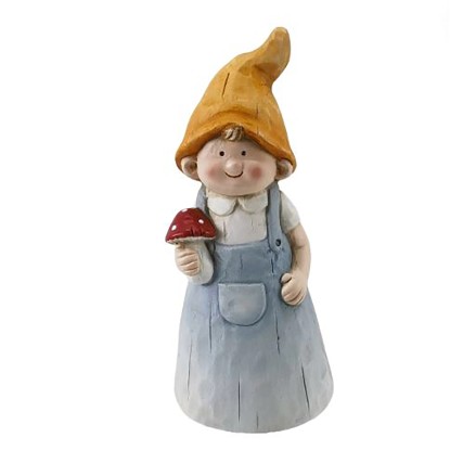 Dekor-figura kerítésen elő fiú terrakotta 22,5 cm világoskék Dekor-figura kerítésen elő fiú terrakotta 22,5 cm világoskék
