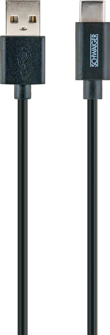 Schwaiger P4U adatátviteli és töltőkábel USB C - A fekete 2 m Schwaiger P4U adatátviteli és töltőkábel USB C - A fekete 2 m