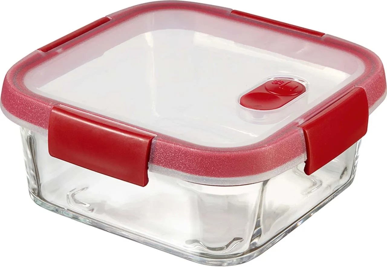 Curver Smart Cook szögletes üveg ételtartó 0,7 l átlátszó piros Curver Smart Cook szögletes üveg ételtartó 0,7 l átlátszó piros