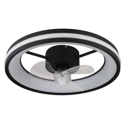 Gatian LED fekete mennyezeti ventilátor lámpával 30W Gatian LED fekete mennyezeti ventilátor lámpával 30W
