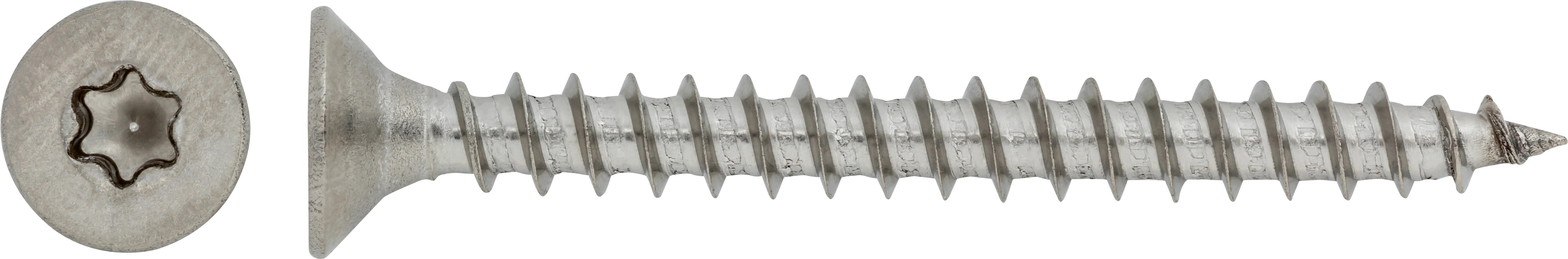 Uni TX20 süllyesztett csavar forgácslapba tömör menet acél A2 4x50 mm 200 db Uni TX20 süllyesztett csavar forgácslapba tömör menet acél A2 4x50 mm 200 db