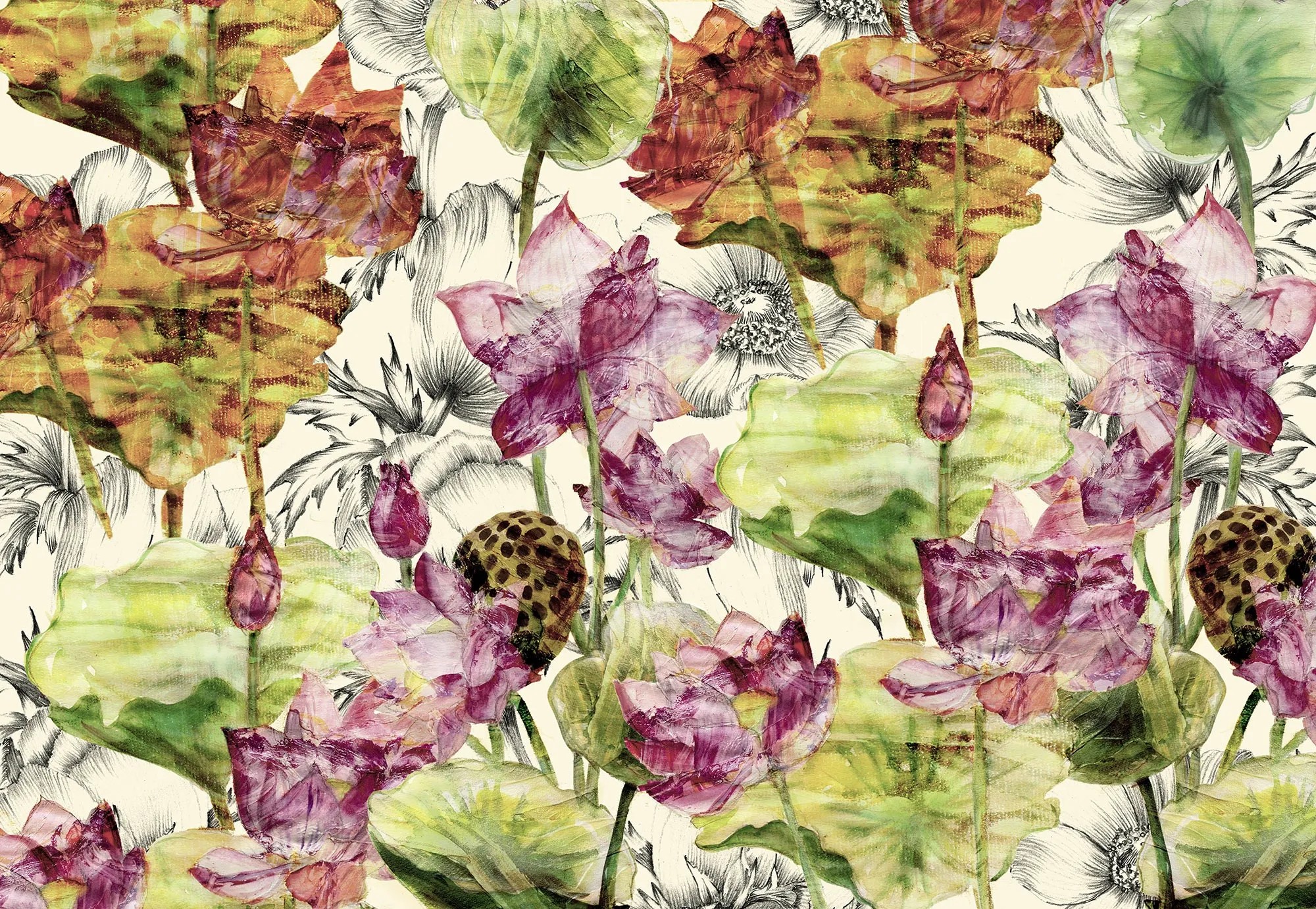 Komar nemszőtt fotótapéta Lotus 368 cm x 248 cm FSC Komar nemszőtt fotótapéta Lotus 368 cm x 248 cm FSC