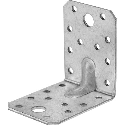 Erősített sarokösszekötő lemez horganyzott 70 mm x 70 mm x 55 mm Erősített sarokösszekötő lemez horganyzott 70 mm x 70 mm x 55 mm