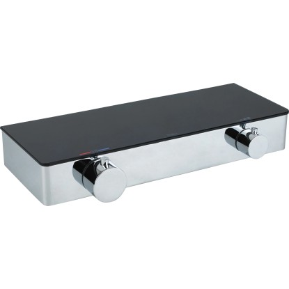 baliv termosztátos zuhanycsaptelep DU-2071 fekete krómozott baliv termosztátos zuhanycsaptelep DU-2071 fekete krómozott