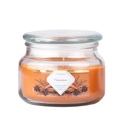 Emocio Glass illatgyertya üvegfedéllel 100 mm x 79 mm Fahéj Emocio Glass illatgyertya üvegfedéllel 100 mm x 79 mm Fahéj