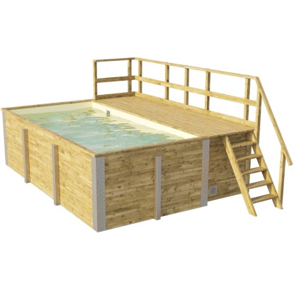 Weka tömörfa medence 595 1. méret 490 cm x 309 cm x 203 cm homok Weka tömörfa medence 595 1. méret 490 cm x 309 cm x 203 cm homok