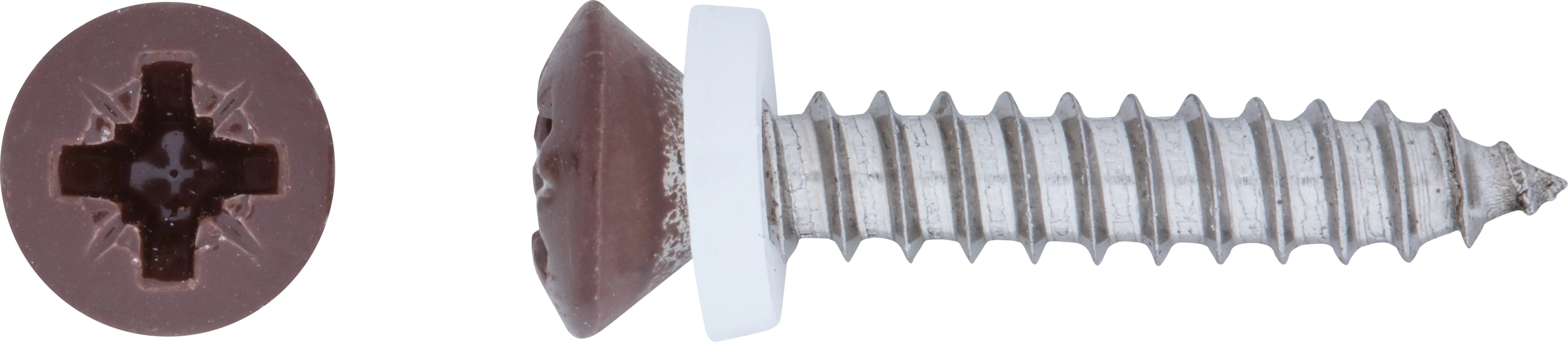 LUX lencsefejű ablakpárkánycsavar PZ 3,9 mm x 22 mm nemesacél barnított 10 db LUX lencsefejű ablakpárkánycsavar PZ 3,9 mm x 22 mm nemesacél barnított 10 db