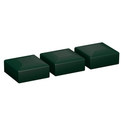 Oszlopsapka műanyag 70 mm x 70 mm 3 darabos készlet zöld Oszlopsapka műanyag 70 mm x 70 mm 3 darabos készlet zöld