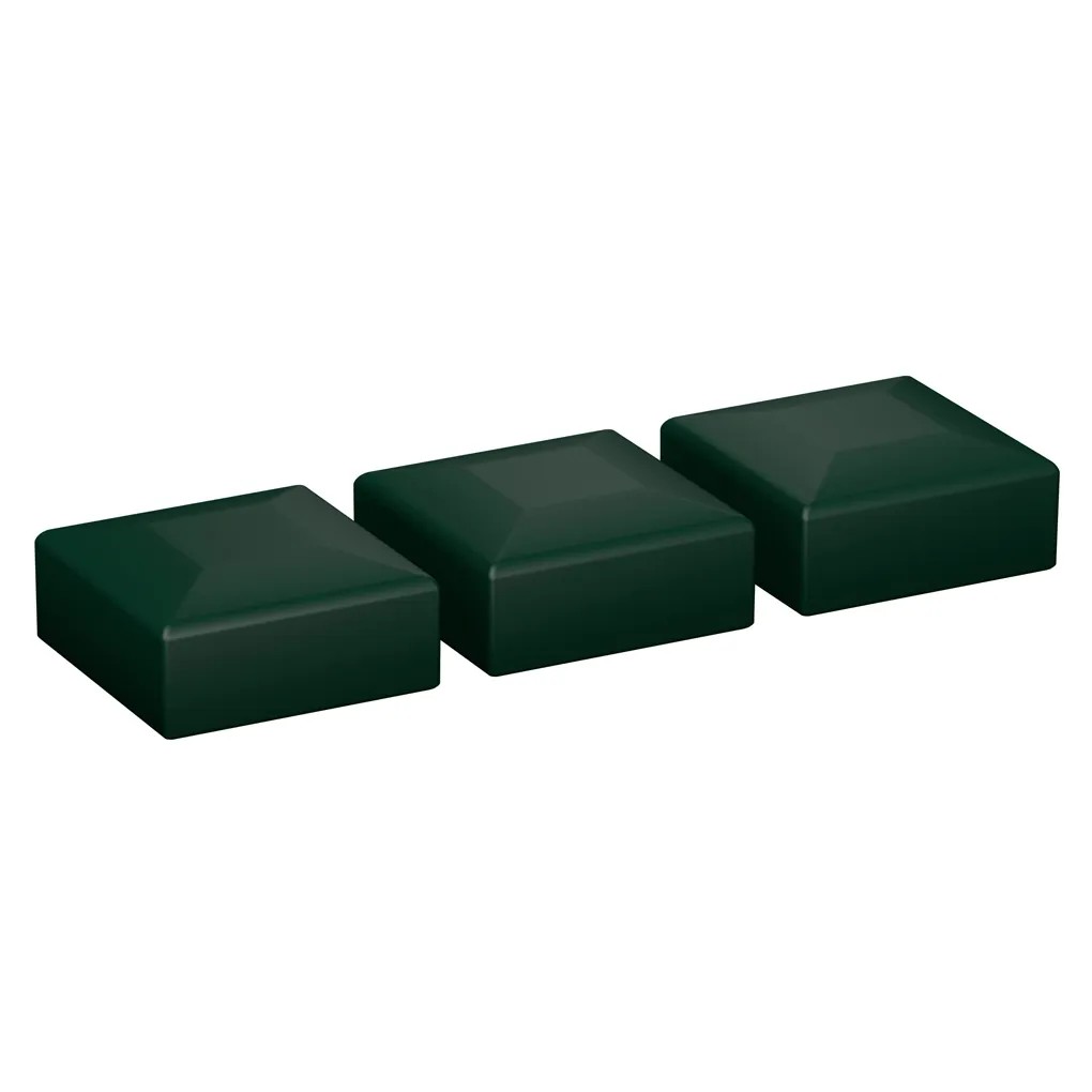 Oszlopsapka műanyag 70 mm x 70 mm 3 darabos készlet zöld Oszlopsapka műanyag 70 mm x 70 mm 3 darabos készlet zöld