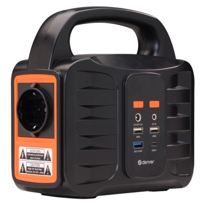 Fekete t.b.t. energiatároló fogantyúval, aljzattal és USB portokkal. Fekete t.b.t. energiatároló fogantyúval, aljzattal és USB portokkal.