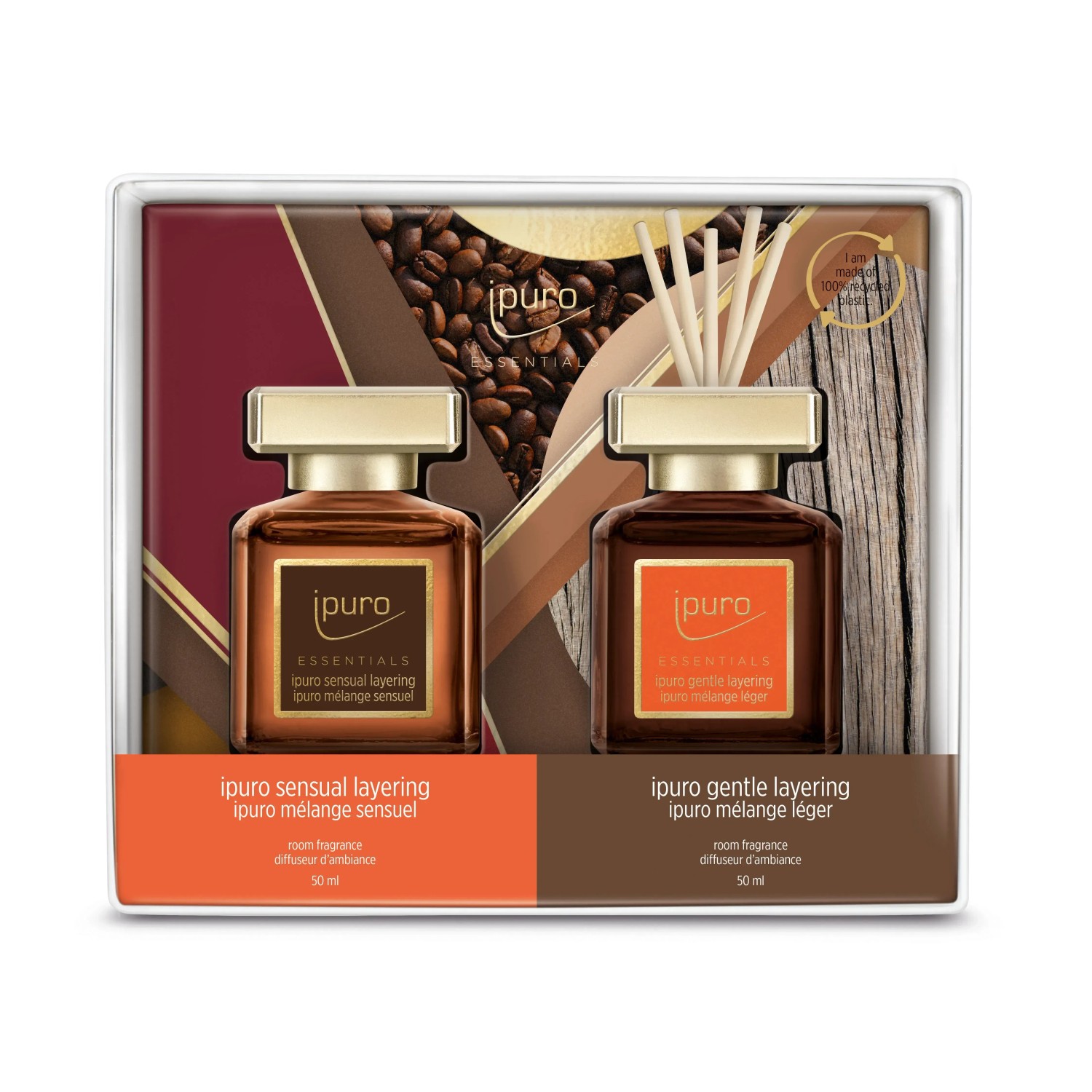 Ipuro Essentials illatosító szett 2 x 50 ml sensual és gentle layering Ipuro Essentials illatosító szett 2 x 50 ml sensual és gentle layering