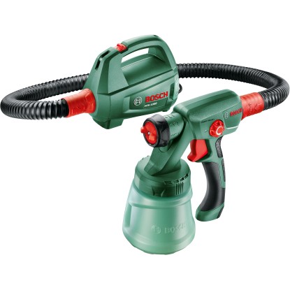 Bosch PFS 1000 finomszóró rendszer festékekhez és lazúrokhoz, tömlővel és festéktartállyal. Bosch PFS 1000 finomszóró rendszer festékekhez és lazúrokhoz, tömlővel és festéktartállyal.