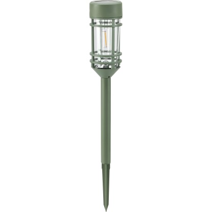 Zöld napelemes LED dekorációs karó lámpás kivitelben kertbe és erkélyre, 48 cm magas. Zöld napelemes LED dekorációs karó lámpás kivitelben kertbe és erkélyre, 48 cm magas.