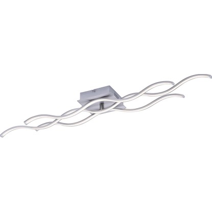Modern, hullám alakú LED mennyezeti lámpa acélból, 97,5 cm széles, meleg fehér fény. Modern, hullám alakú LED mennyezeti lámpa acélból, 97,5 cm széles, meleg fehér fény.