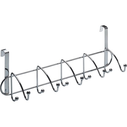 Ajtóra akasztható ruhafogas acél 5 akasztóval Ajtóra akasztható ruhafogas acél 5 akasztóval