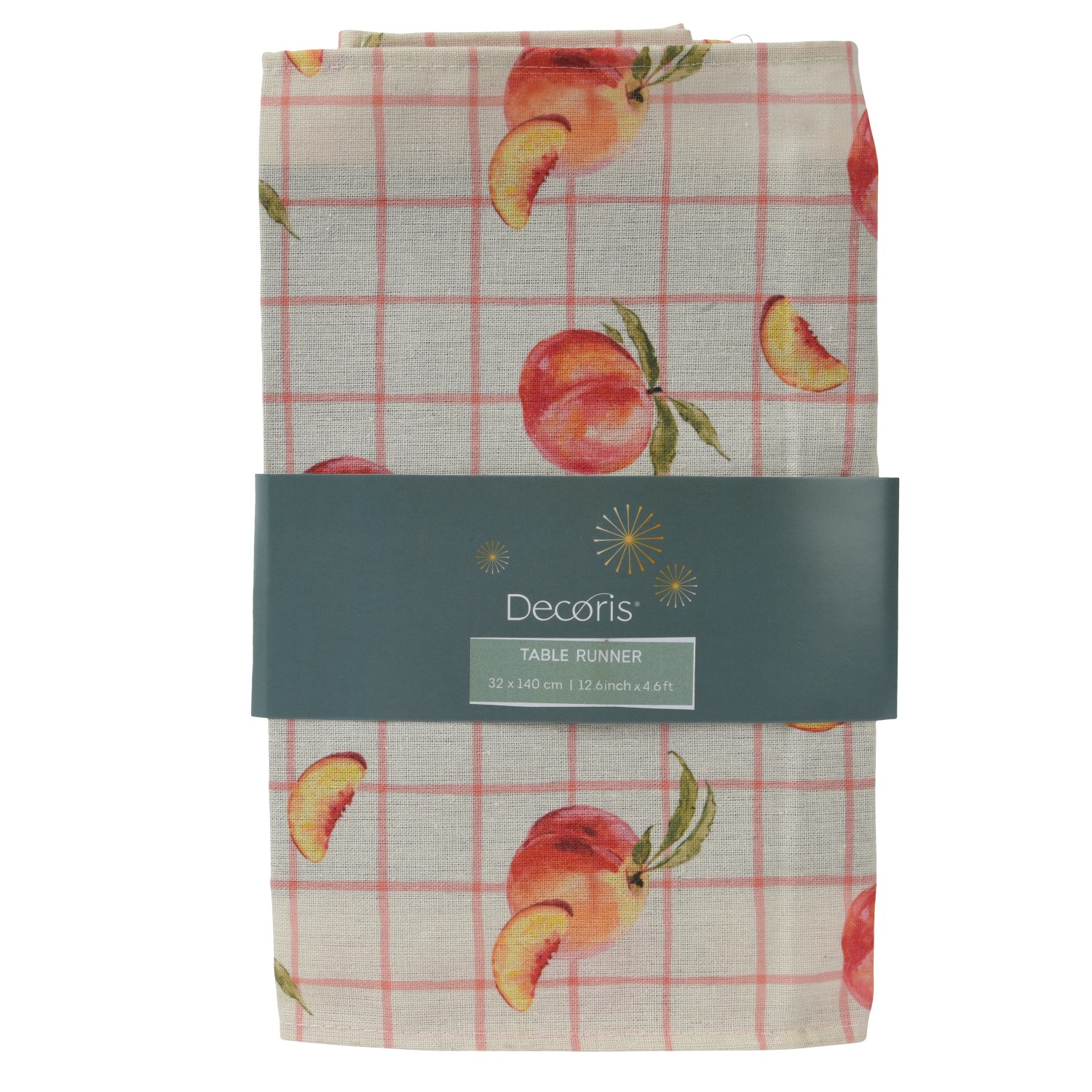 Decoris asztali futó őszibarackmintás poliészter 32 cm x 140 cm tarka Decoris asztali futó őszibarackmintás poliészter 32 cm x 140 cm tarka