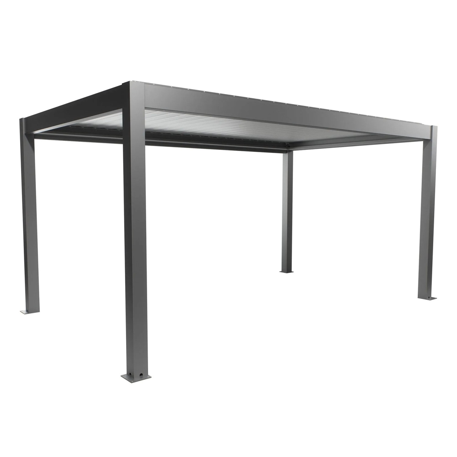 Biohort Pergola 5x3 m kvarc-ezüst színben, modern teraszfedés lamellákkal. Biohort Pergola 5x3 m kvarc-ezüst színben, modern teraszfedés lamellákkal.