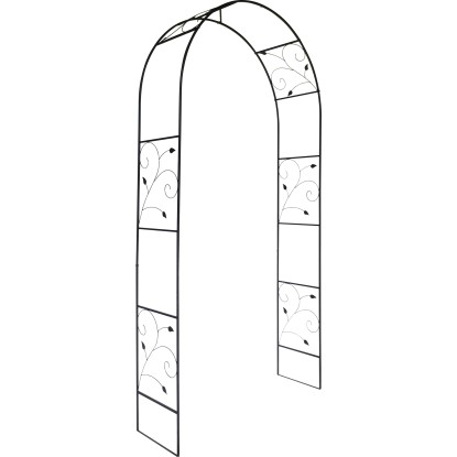 Rózsaív fém levélmintás 228 cm fekete Rózsaív fém levélmintás 228 cm fekete
