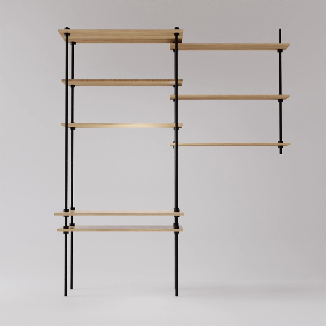 AR Shelving Deco készlet 185 x 150 x 17 5/52,5 cm AR Shelving Deco készlet 185 x 150 x 17 5/52,5 cm