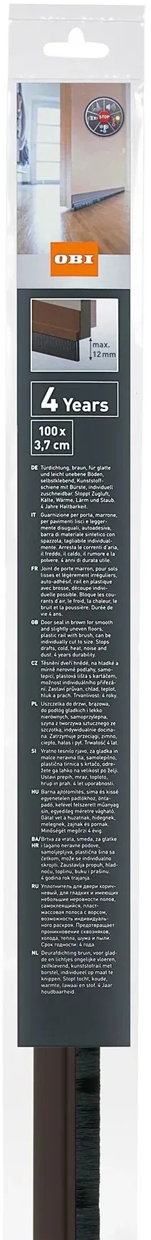 OBI Standard ajtótömítő sín barna OBI Standard ajtótömítő sín barna