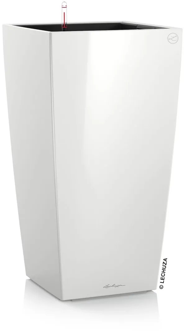 Fehér, fényes Lechuza Cubico Premium 22 virágtartó, elegáns növényoszlop beltéri használatra. Fehér, fényes Lechuza Cubico Premium 22 virágtartó, elegáns növényoszlop beltéri használatra.