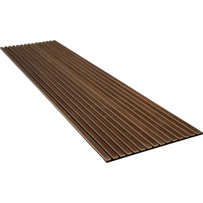 Akusztikus panel falburkolat olajozott dió fekete akusztikus filcen 240 cm Akusztikus panel falburkolat olajozott dió fekete akusztikus filcen 240 cm