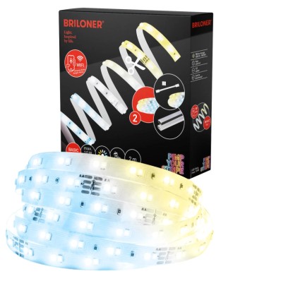 Briloner Pimp your Stripe LED-szalag kezdőkészlet Smart CCT funkció 2 m Briloner Pimp your Stripe LED-szalag kezdőkészlet Smart CCT funkció 2 m