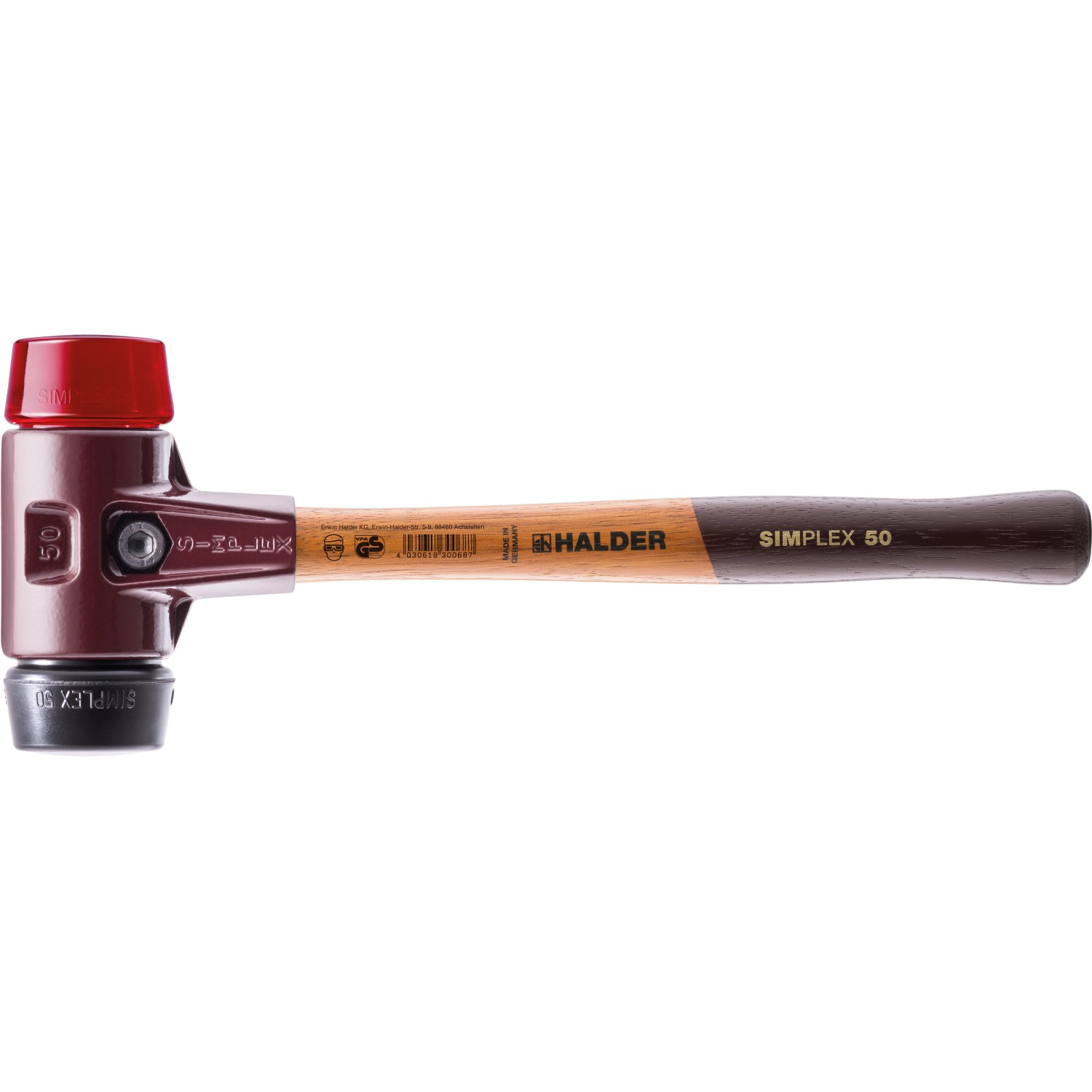 Simplex gumikalapács 2 ütőbetét 40 mm átmérő Simplex gumikalapács 2 ütőbetét 40 mm átmérő