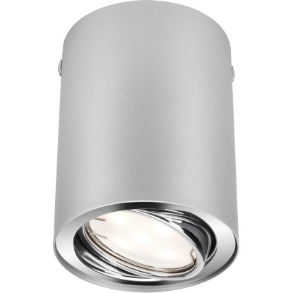 Briloner Tube LED-es felszerelhető lámpa ezüst fém kerek Briloner Tube LED-es felszerelhető lámpa ezüst fém kerek