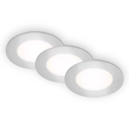 Briloner beépített LED spotlámpa 9W 350lm 4000K króm átmérő 86 x 30 mm 3 db Briloner beépített LED spotlámpa 9W 350lm 4000K króm átmérő 86 x 30 mm 3 db