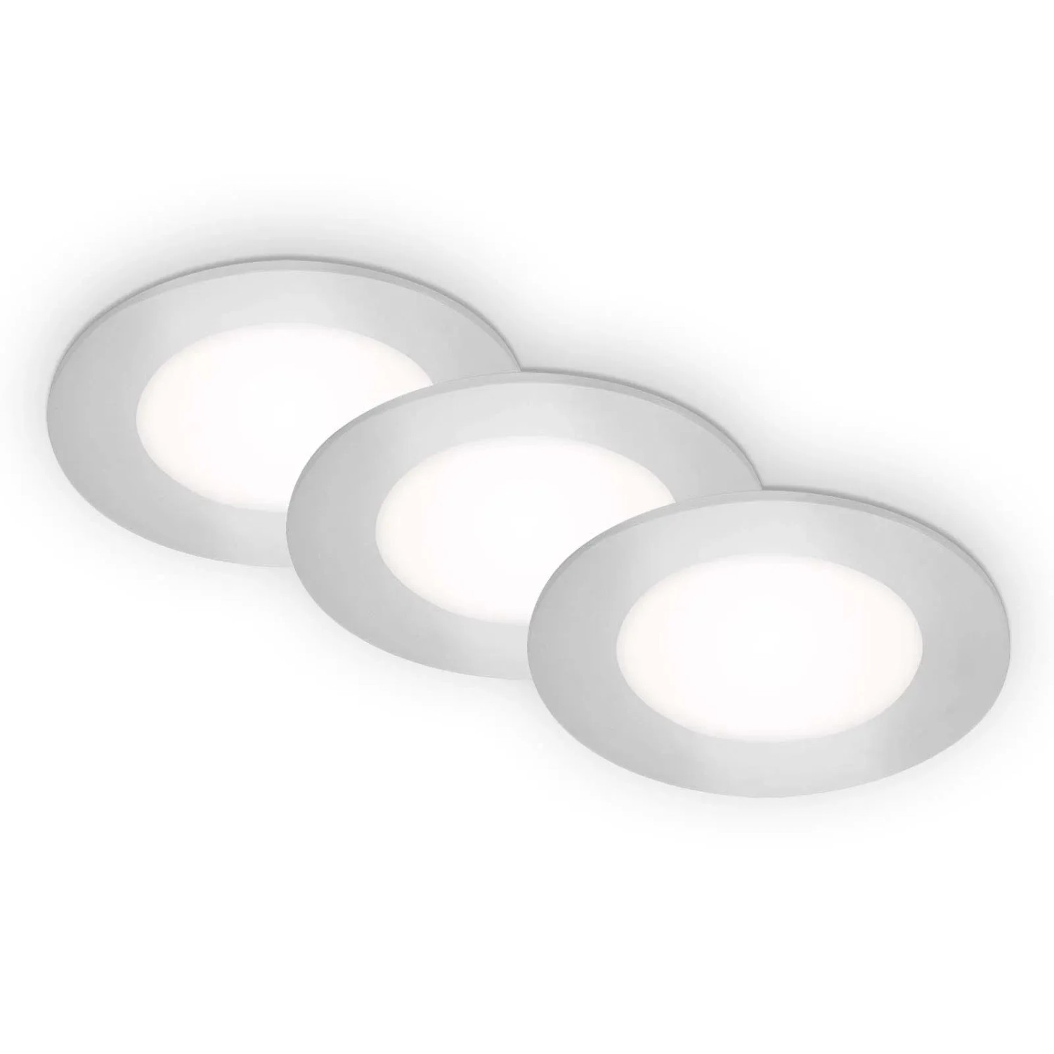 Briloner beépített LED spotlámpa 9W 350lm 4000K króm átmérő 86 x 30 mm 3 db Briloner beépített LED spotlámpa 9W 350lm 4000K króm átmérő 86 x 30 mm 3 db