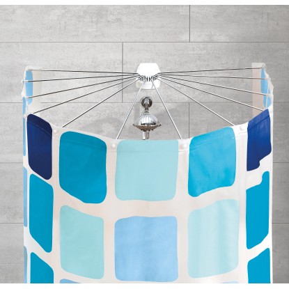 Kleine Wolke Big Spider zuhanyfüggönyös kabin 71 cm x 94 cm x 10,5 cm fehér Kleine Wolke Big Spider zuhanyfüggönyös kabin 71 cm x 94 cm x 10,5 cm fehér