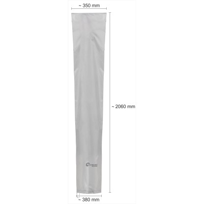 Schneider védőhuzat oldalkaros napernyőkhöz, 300 cm átmérőig, poliészterből, vízlepergető és UV-álló. Schneider védőhuzat oldalkaros napernyőkhöz, 300 cm átmérőig, poliészterből, vízlepergető és UV-álló.