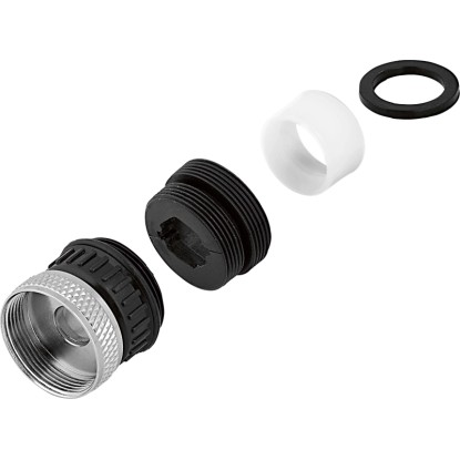 Adapter M22/M24 méretű keverőfúvókákhoz gömbcsuklóval krómozott Adapter M22/M24 méretű keverőfúvókákhoz gömbcsuklóval krómozott