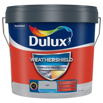 Dulux Weathershield Complete Protection homlokzatfesték Bázis Light 4,5 l Dulux Weathershield Complete Protection homlokzatfesték Bázis Light 4,5 l